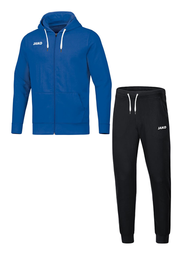 Jako Joggingpak Base met Jas met Kap - Royal - Zwart