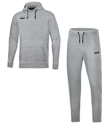 Jako Joggingpak Base met Sweater met Kap - Lichtgrijs