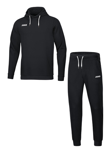 Jako Joggingpak Base met Sweater met Kap - Zwart