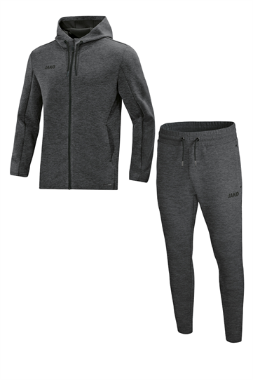 Jako Joggingpak met Jas met Kap Premium Basics - Antraciet