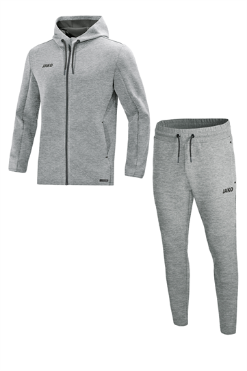 Jako Joggingpak met Jas met Kap Premium Basics - Lichtgrijs