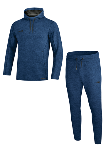 Jako Joggingpak met Sweater met Kap Premium Basics - Marine