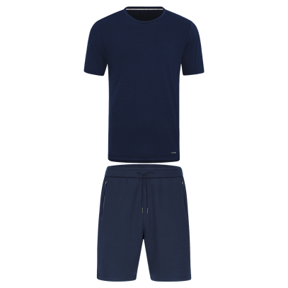 JAKO Pro Casual T-Shirt Met Short - Marine