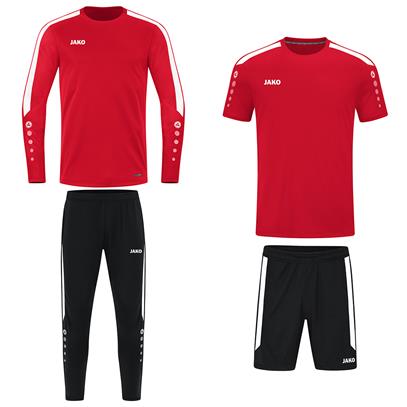 JAKO Trainingset Power (4-delig met Sweater) - Rood