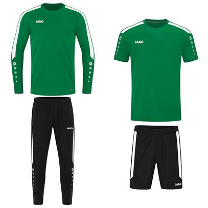 JAKO Trainingset Power (4-delig met Sweater) - Sportgroen