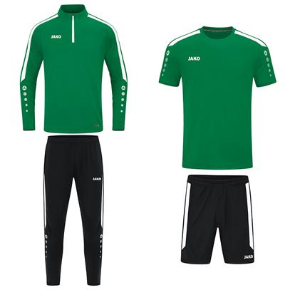 JAKO Trainingset Power (4-delig met Ziptop) - Sportgroen