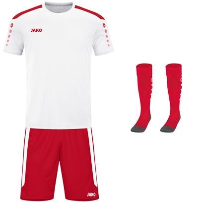 JAKO Wedstrijdtenue Power - Wit/Rood