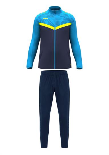 Polyestervest Iconic + Polyesterbroek Power marine/Jako blauw/fluogeel