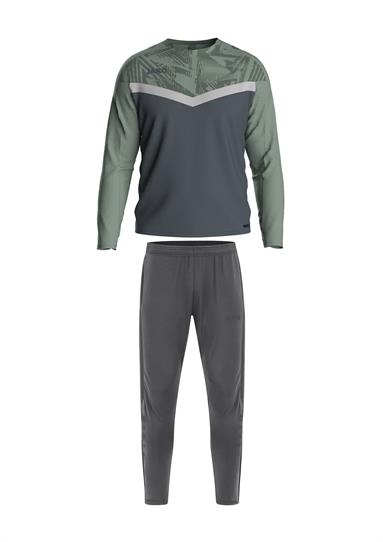 Sweater Iconic + Trainingsbroek Power  antra light/mintgroen/zachtgrijs