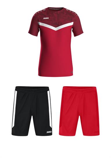 T-shirt Iconic + Short Power rood/wijnrood