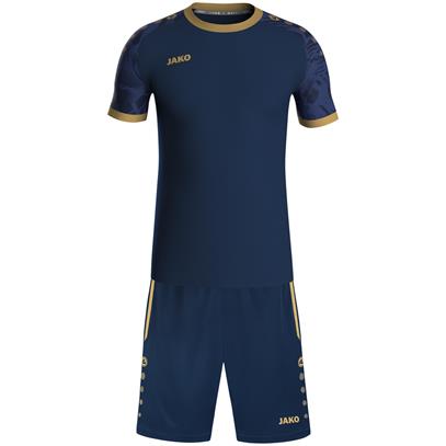 Voetbalset Iconic navy/marine/goud