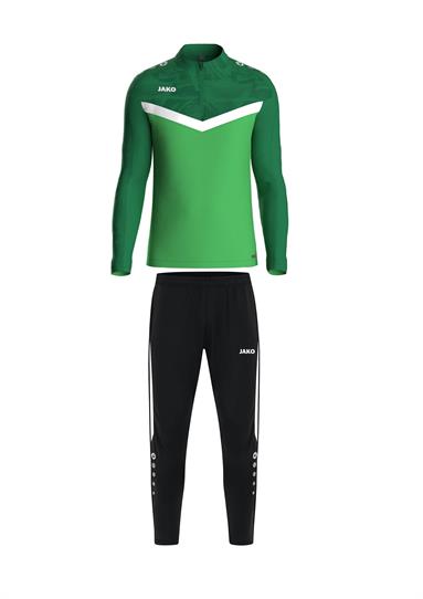 Ziptop Iconic + Trainingsbroek Power  zachtgroen/sportgroen