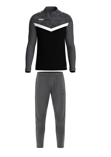 Ziptop Iconic + Trainingsbroek Power  zwart/antraciet